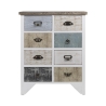 Cómoda móvel shabby chic em madeira 8 gavetas 65x37x81cm Sardinia Venda