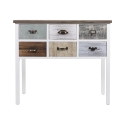 Consola de entrada em madeira 6 gavetas estilo shabby chic Sardinia Venda