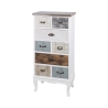 Cómoda alta em madeira 8 gavetas 58x35x123cm estilo shabby chic Sardinia Promoção
