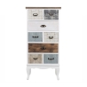Cómoda alta em madeira 8 gavetas 58x35x123cm estilo shabby chic Sardinia Venda