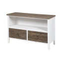 Móvel de apoio para TV estilo shabby chic em madeira com 2 gavetas Terosk Promoção