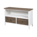 Móvel de apoio para TV estilo shabby chic em madeira com 2 gavetas Terosk Oferta