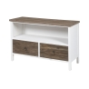 Móvel de apoio para TV estilo shabby chic em madeira com 2 gavetas Terosk Oferta