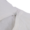 Almofada decorativa 45x45cm branca removível trabalhada diamond Fronda Oferta