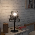 Lâmpada de mesa efeito rattan Sayura Venda
