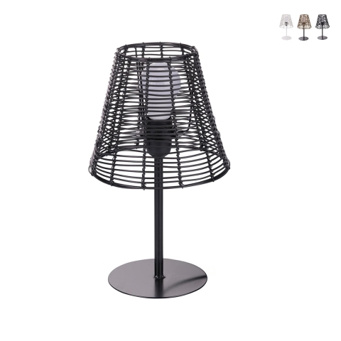 Lâmpada de mesa efeito rattan Sayura Promoção