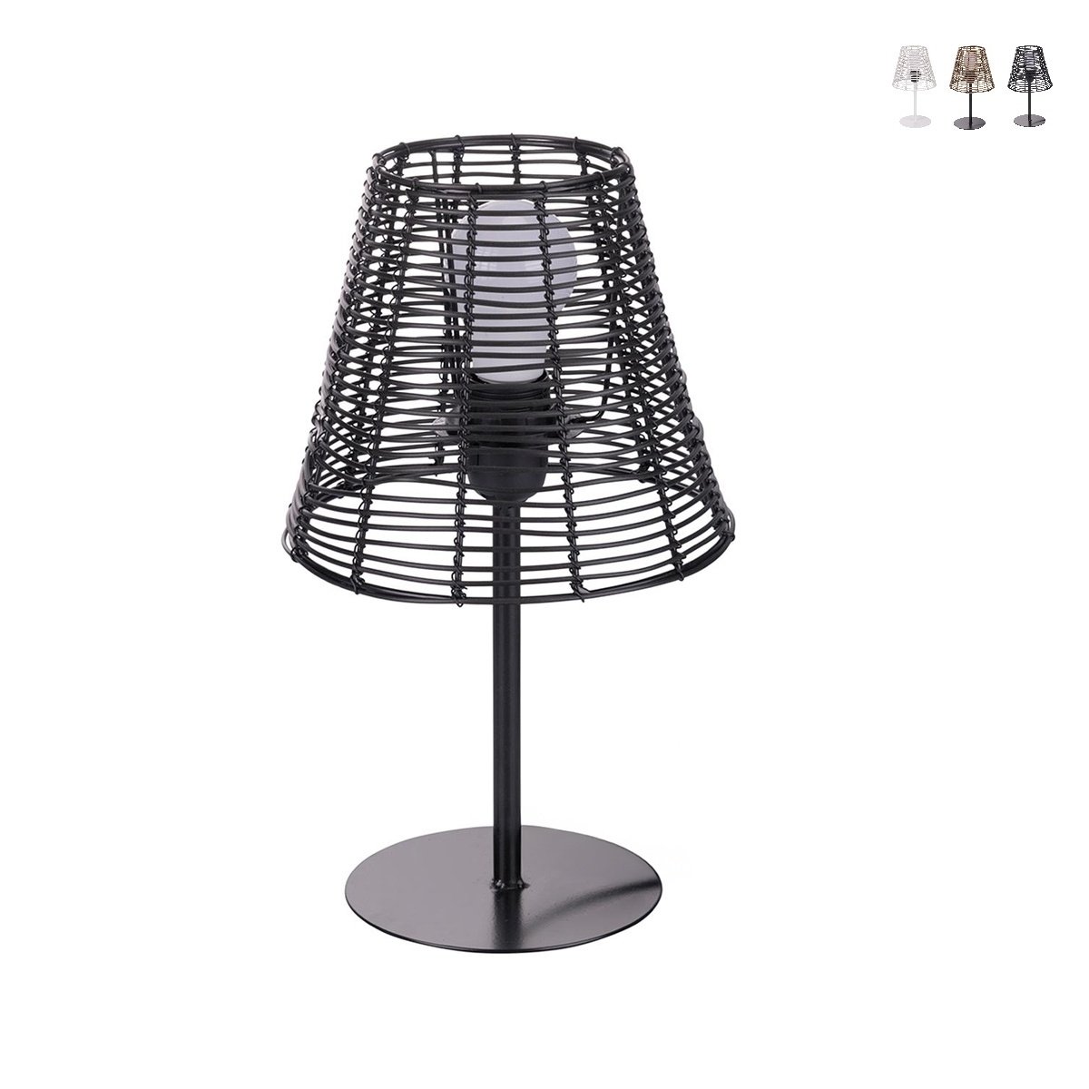 Lâmpada de mesa efeito rattan Sayura Promoção Lâmpada de mesa efeito rattan Sayura Promoção