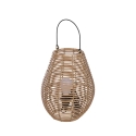 Luminária suspensa ânfora efeito rattan h34cm Lumezi Descontos