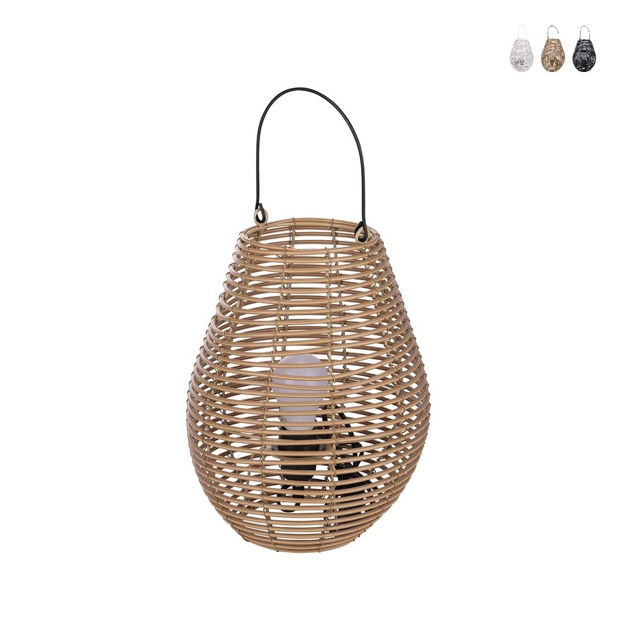 Luminária suspensa ânfora efeito rattan h34cm Lumezi Promoção Luminária suspensa ânfora efeito rattan h34cm Lumezi Promoção