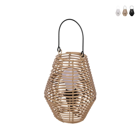 Lâmpada Lanterna Suspensa Efeito Rattan Birkut Promoção