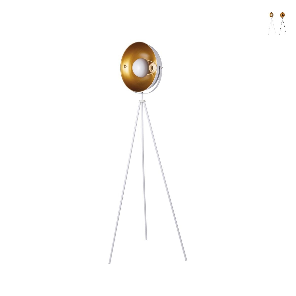Candeeiro de chão tripé em metal ajustável Industry