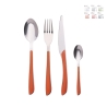 Conjunto de 24 Talheres em Aço Inoxidável com Cabo Colorido Louvre Promoção