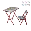 Conjunto de mesa e cadeira para crianças dobrável e compacto Baska Promoção