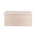 Banco multiuso com armazenamento efeito veludo 76x37,5x38cm Makino Custo