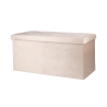Banco multiuso com armazenamento efeito veludo 76x37,5x38cm Makino 
