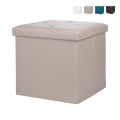 Puff quadrado multiusos com arrumação 38x38xA.38cm Zilkov Promoção
