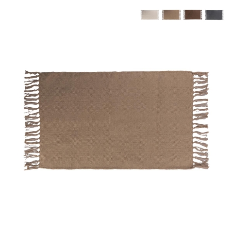 Tapete multifuncional sala, cozinha, casa de banho 50x80cm com franjas Tavik Promoção
