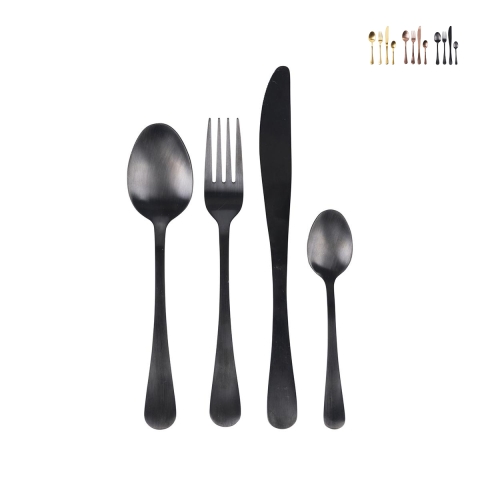 Conjunto de 24 talheres em aço inox 18/0 acabamento acetinado 5th Avenue Promoção