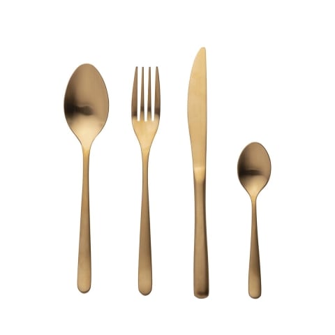 Conjunto de 24 talheres em aço inoxidável 18/0 acabamento acetinado Milano Promoção