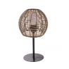 Candeeiro de mesa com abat-jour de fios efeito rattan Tashik Venda
