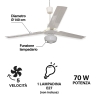 Ventoinha de teto com luz 3 pás 5 velocidades Windy Oferta