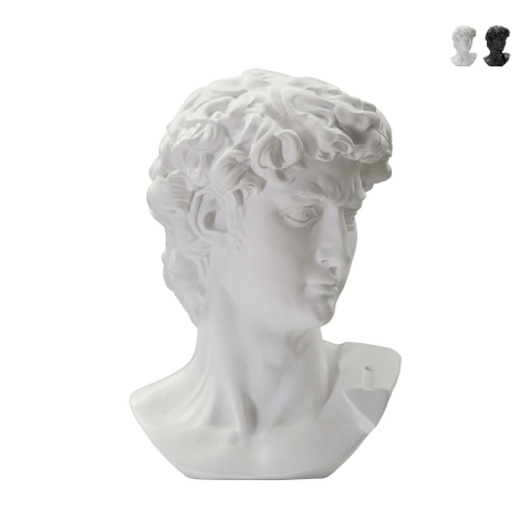 Escultura Decorativa Cabeça de Homem em Resina 44x35,5x60cm David Promoção