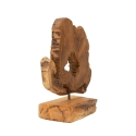 Escultura em madeira de teca feita à mão em estilo étnico Bintang Oferta