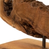 Escultura em madeira de teca feita à mão em estilo étnico Bintang Descontos