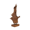 Escultura decorativa étnica em madeira de teca feita à mão Akar Oferta