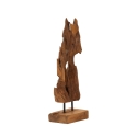 Escultura artesanal decorativa em madeira de teca estilo étnico Rakat Oferta