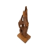 Escultura artesanal decorativa em madeira de teca estilo étnico Rakat Saldos