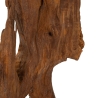 Escultura artesanal decorativa em madeira de teca estilo étnico Rakat Descontos