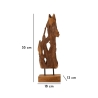 Escultura artesanal decorativa em madeira de teca estilo étnico Rakat Modelo