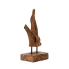 Escultura em estilo étnico de madeira de teca esculpida à mão Taka Oferta