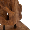 Escultura em estilo étnico de madeira de teca esculpida à mão Taka Descontos