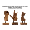 Escultura em estilo étnico de madeira de teca esculpida à mão Taka Escolha