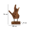 Escultura em estilo étnico de madeira de teca esculpida à mão Taka Modelo