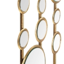 Painel decorativo design geométrico com espelhos dourados Gloss Descontos