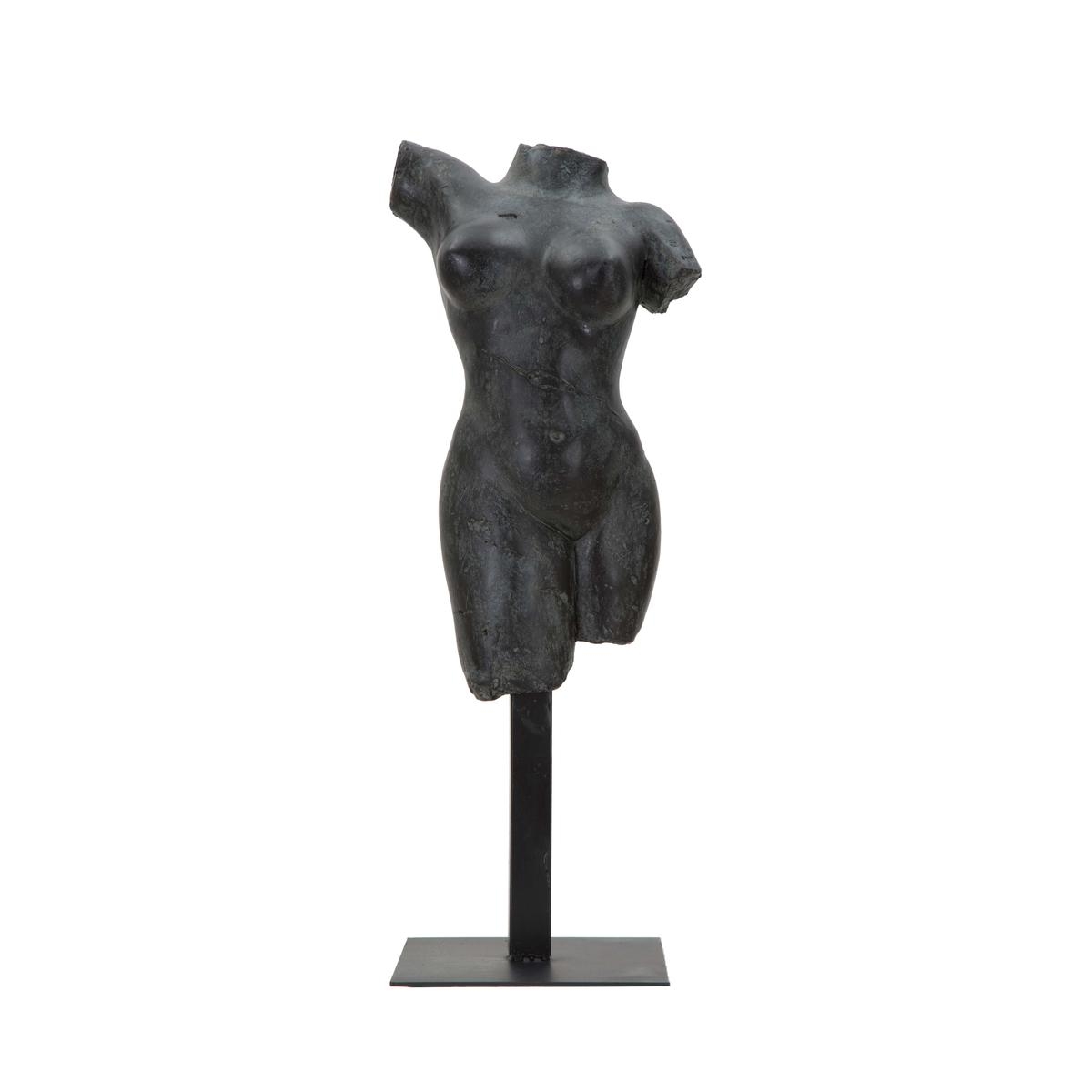 Estatueta Escultura Decorativa Busto de Mulher em Resina Preta Afrodite Promoção