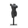 Estatueta Escultura Decorativa Busto de Mulher em Resina Preta Afrodite Promoção