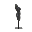 Estatueta Escultura Decorativa Busto de Mulher em Resina Preta Afrodite Oferta