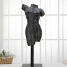 Estatueta Escultura Decorativa Busto de Mulher em Resina Preta Afrodite Venda