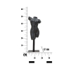 Estatueta Escultura Decorativa Busto de Mulher em Resina Preta Afrodite Estoque