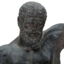 Estatueta busto masculino escultura em resina preta Ercole Oferta
