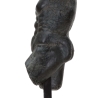 Estatueta busto masculino escultura em resina preta Ercole Saldos