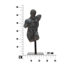 Estatueta busto masculino escultura em resina preta Ercole Estoque