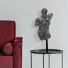Estatueta busto masculino escultura em resina preta Ercole Venda