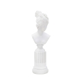 Estatueta Escultura Busto Mulher Clássica em Resina Branca Era Promoção