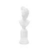Estatueta Escultura Busto Mulher Clássica em Resina Branca Era Promoção