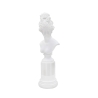 Estatueta Escultura Busto Mulher Clássica em Resina Branca Era Oferta